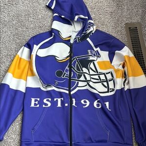 Men’s lightweight Minnesota Vikings zip hoodie XL